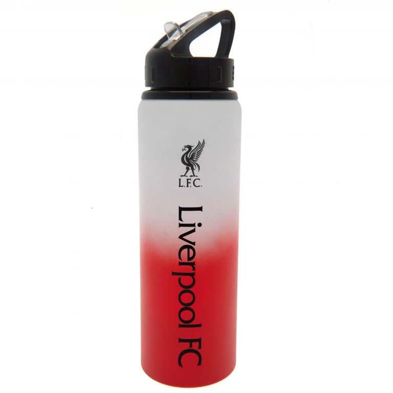 Liverpool FC Liverbird Crest Aluminium Drinks Bottle - XL Capacity with Canteen Quench Cap and Closable Spout