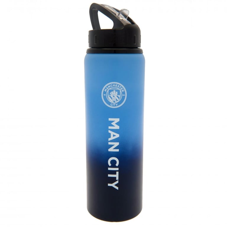 Manchester City FC Aluminium Drinks Bottle XL - Canteen Quench Cap & Drinking Spout