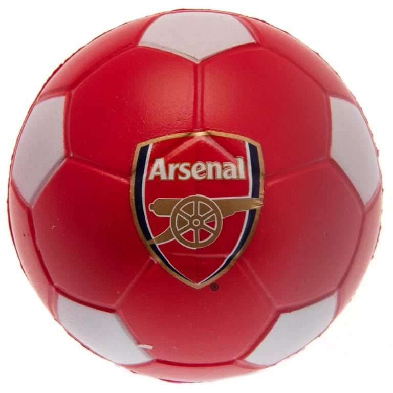 Arsenal FC Official Stress Ball - Red and White Football Design PU Foam Crest