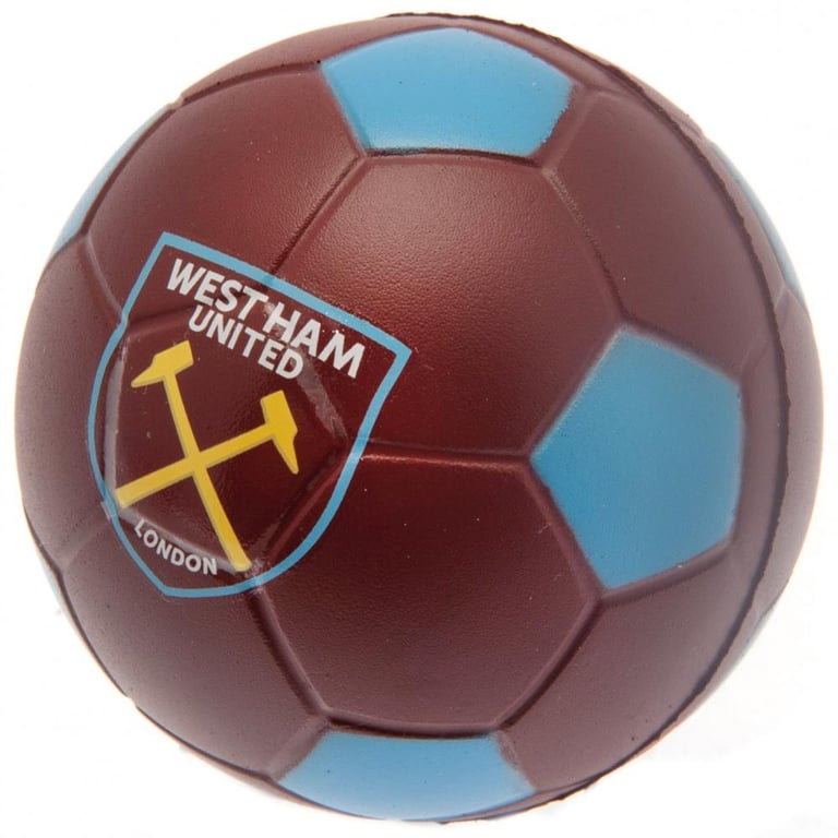 West Ham United FC Claret and Blue Stress Ball - Official Hammers Crest Design in PU Foam