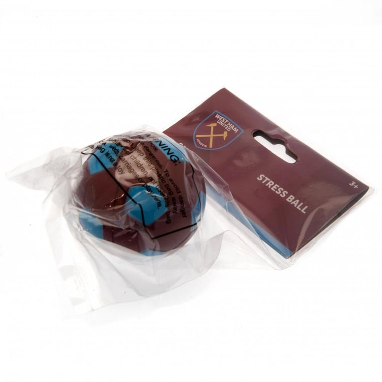 West Ham United FC Claret and Blue Stress Ball - Official Hammers Crest Design in PU Foam