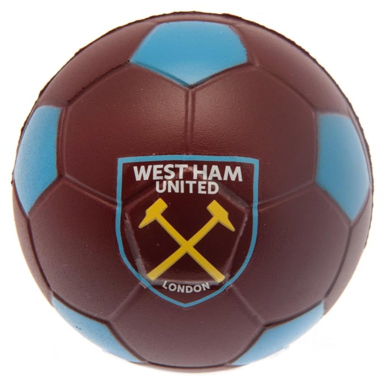 West Ham United FC Claret and Blue Stress Ball - Official Hammers Crest Design in PU Foam