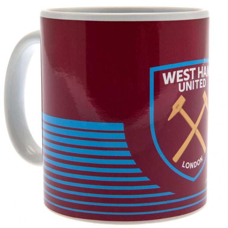 West Ham United FC Ceramic Linear Crest Coffee Mug
