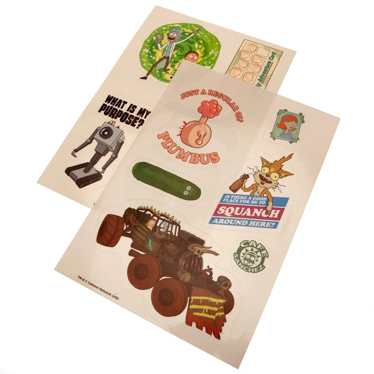 Rick And Morty Vinyl Tech Stickers - 30 Self Adhesive Designs for Tablets & Phones