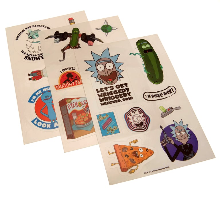 Rick And Morty Vinyl Tech Stickers - 30 Self Adhesive Designs for Tablets & Phones