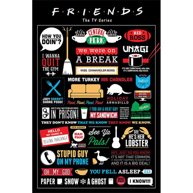Friends Poster Infographic - High Definition 150gsm Gloss Print