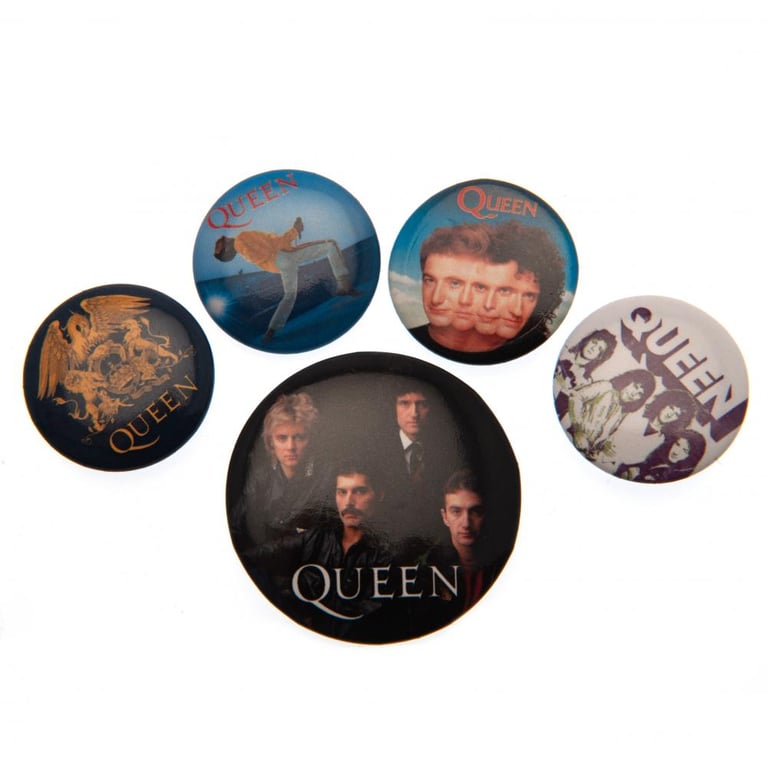 Queen Button Badge Set - Fashionable School Badges with Customizable Slogans and Safety Pin Fixing