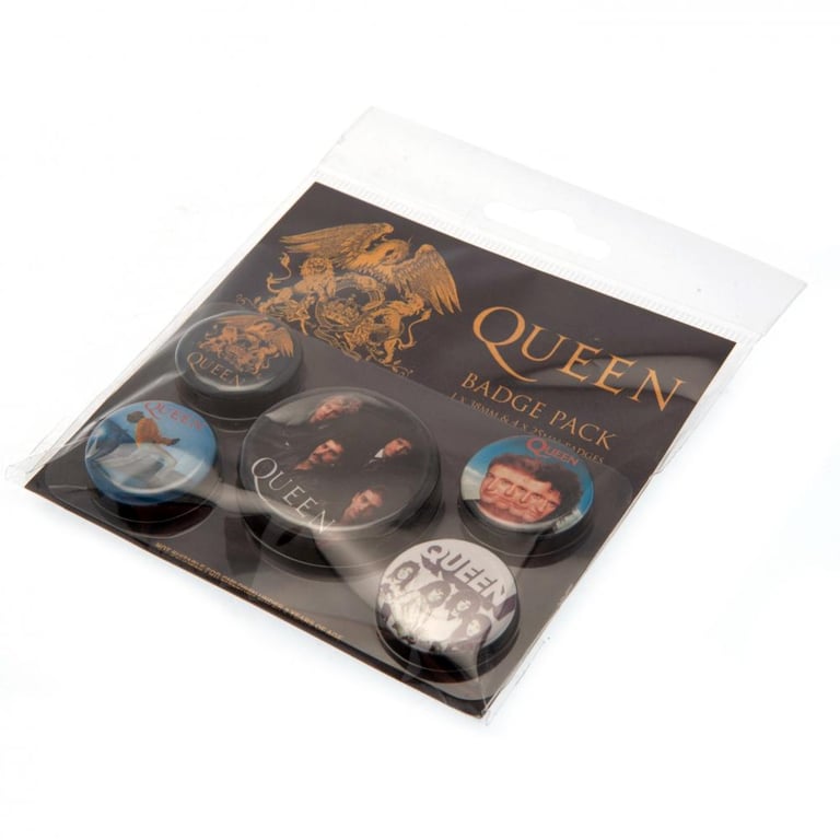 Queen Button Badge Set - Fashionable School Badges with Customizable Slogans and Safety Pin Fixing