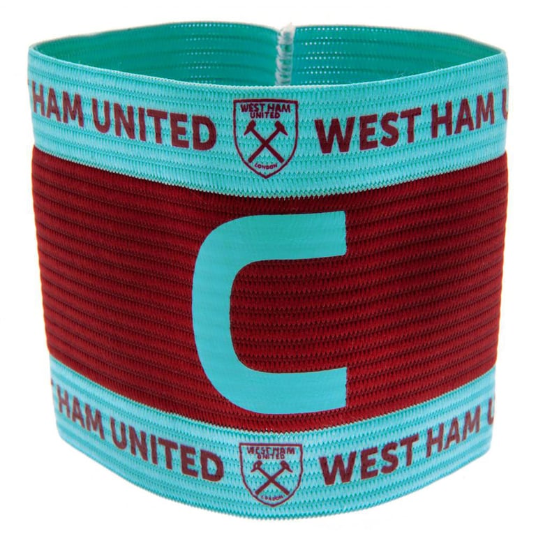 West Ham United FC Team Crest Elasticated Captains Armband - One Size Fits All