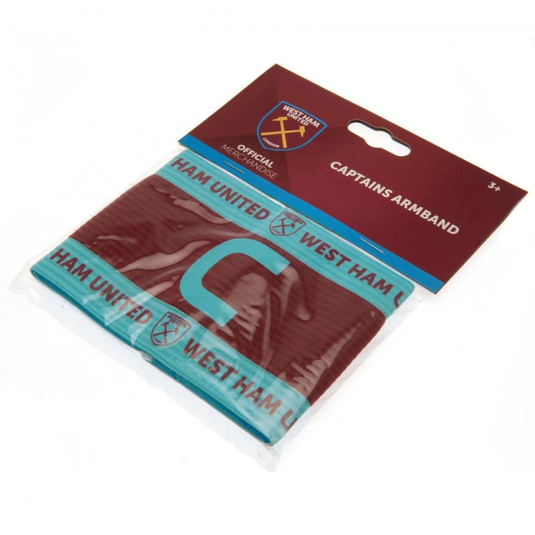 West Ham United FC Team Crest Elasticated Captains Armband - One Size Fits All