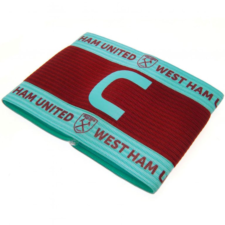 West Ham United FC Team Crest Elasticated Captains Armband - One Size Fits All