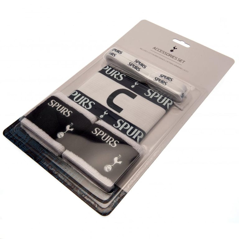 Tottenham Hotspur FC Training Accessories Set - Navy & White Crest Wristbands & Team Gear