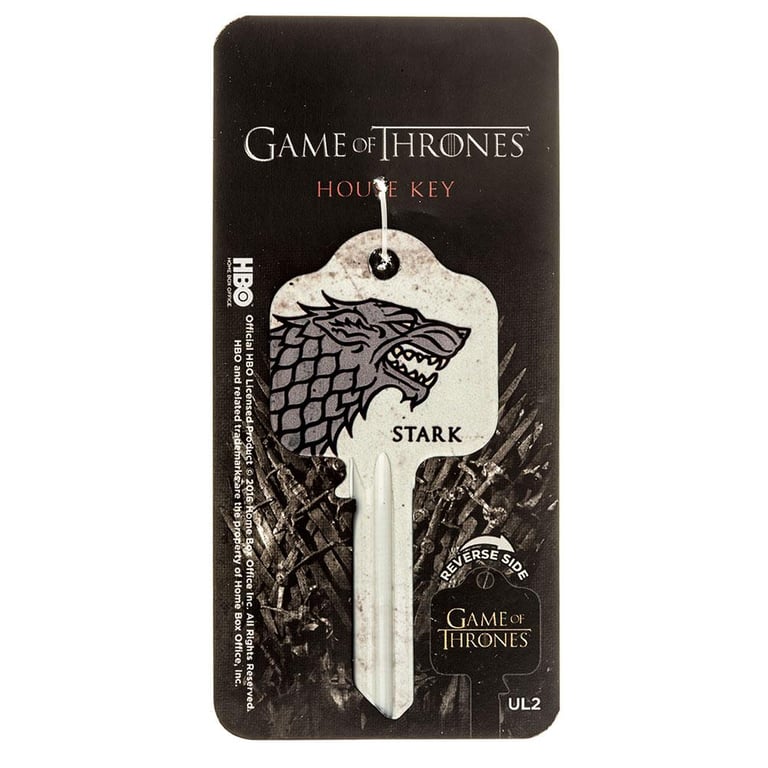 Game of Thrones Stark Key - Official Logo Design for UL2/UL054 & UL1/UL050 Locks High Quality Door Key