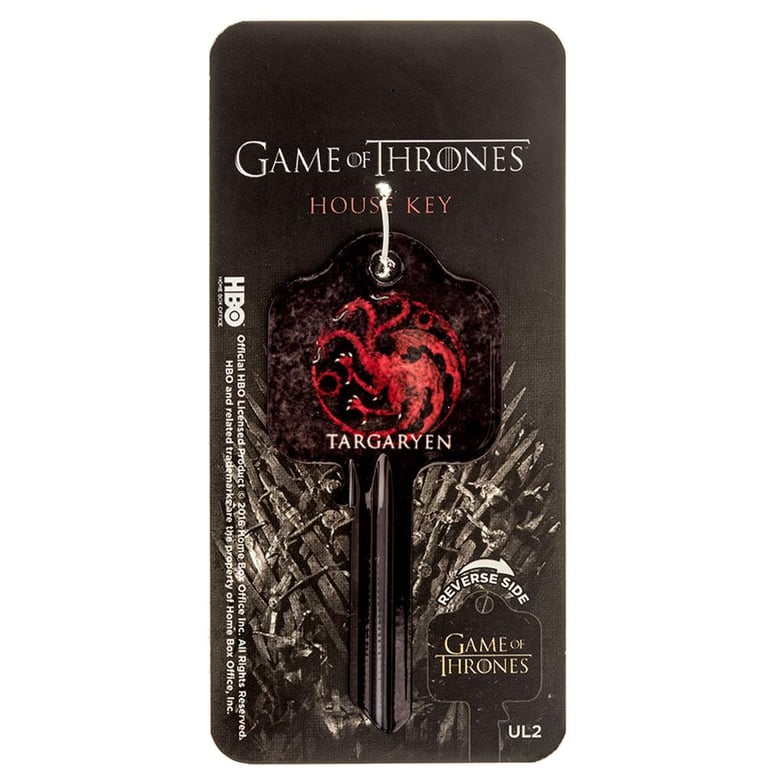 Game of Thrones Targaryen Door Key - High-Quality UL Lock Compatible Key with Detailed Designs