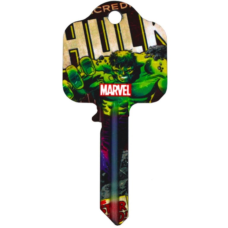 Marvel Comics Door Key Hulk - UL2 & UL054 Lock Compatibility, Detailed Hulk Design