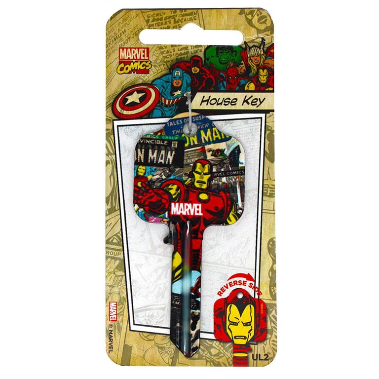 Marvel Comics Door Key Iron Man - UL2 & UL054 Lock Compatible, High Quality Design