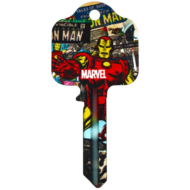 Marvel Comics Door Key Iron Man - UL2 & UL054 Lock Compatible, High Quality Design