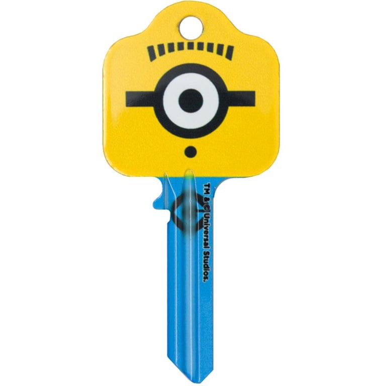 Despicable Me Door Key Minion - High Quality Detailed Design Blank Key Suitable for UL Locks