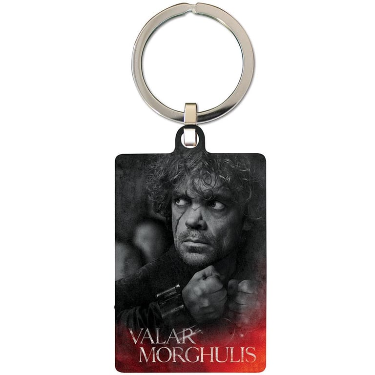 Game of Thrones Metal Keyring - Tyrion Lannister Character Accessory with House Crest