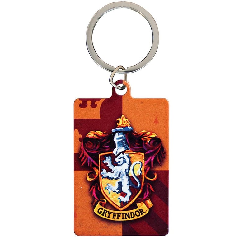 Harry Potter Metal Keyring - Gryffindor House Crest Enamel Badge with Hogwarts Emblem