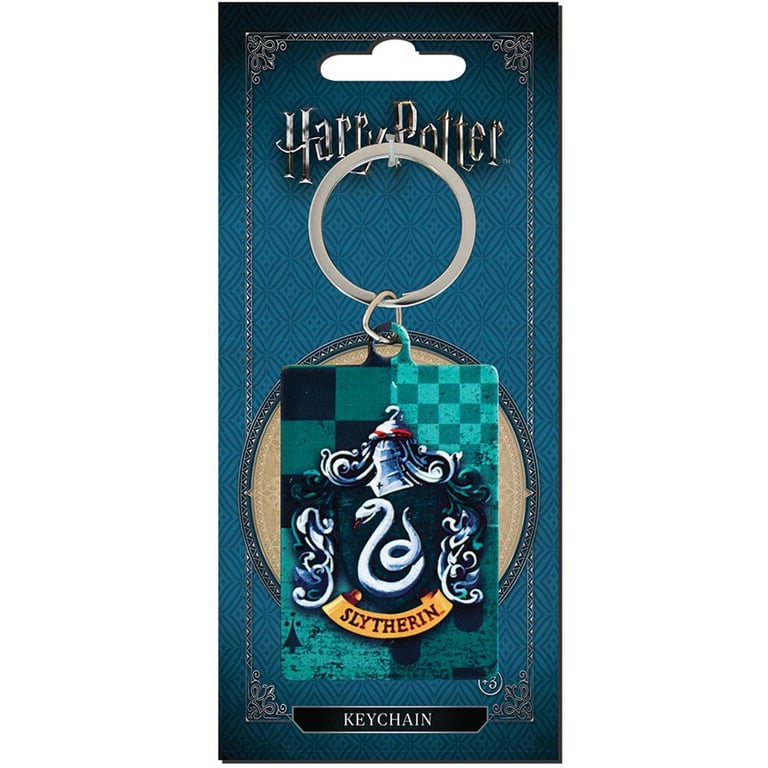 Harry Potter Slytherin Metal Keyring with Official Hogwarts Crests