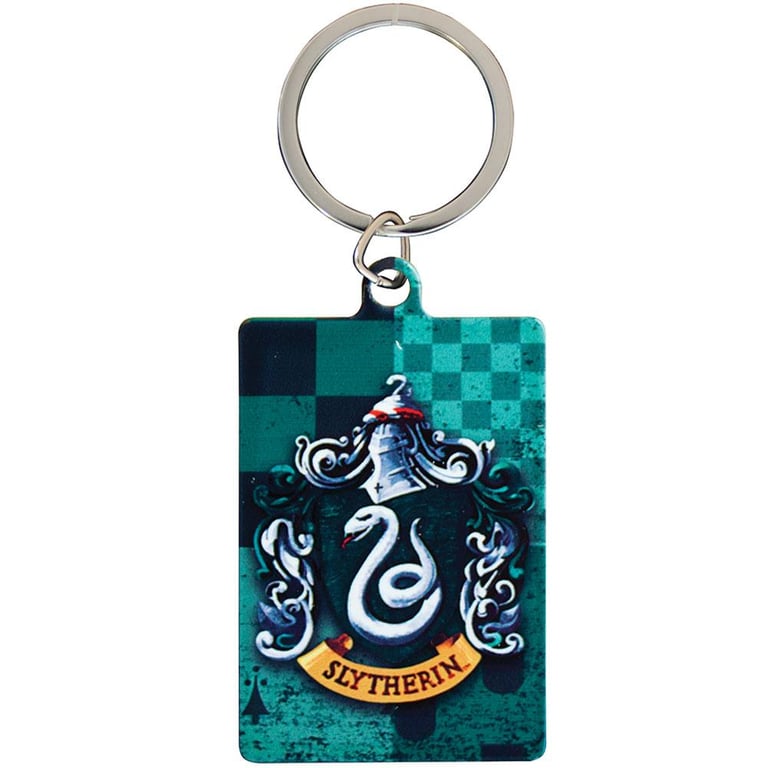 Harry Potter Slytherin Metal Keyring with Official Hogwarts Crests