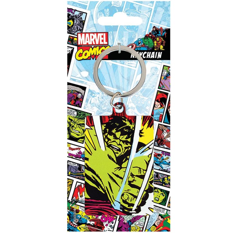 Marvel Comics Metal Keyring Hulk - Comic Style The Incredible Hulk Artwork with Marvel Logo