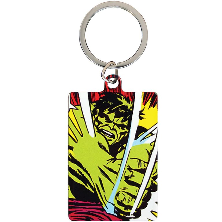 Marvel Comics Metal Keyring Hulk - Comic Style The Incredible Hulk Artwork with Marvel Logo