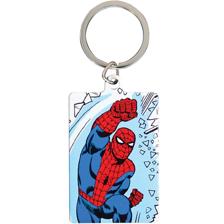 Marvel Comics Metal Keyring Spider-Man - Detailed Comic Style Keychain with Marvel Logo