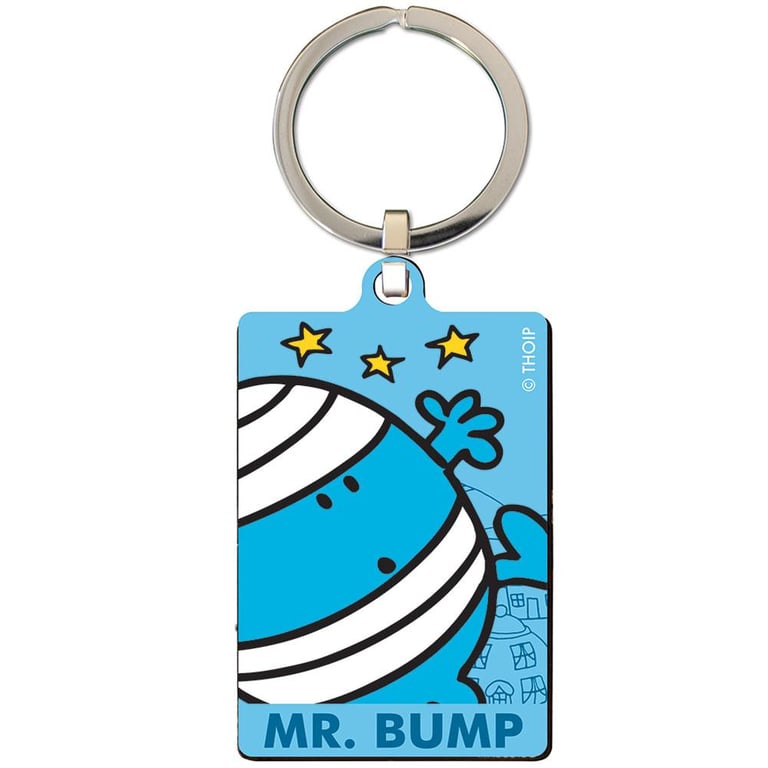 Mr Bump Metal Keyring - Colourful Cartoon Character Keychain