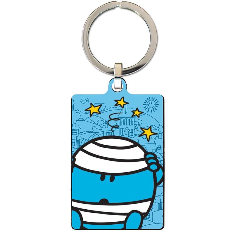 Mr Bump Metal Keyring - Colourful Cartoon Character Keychain