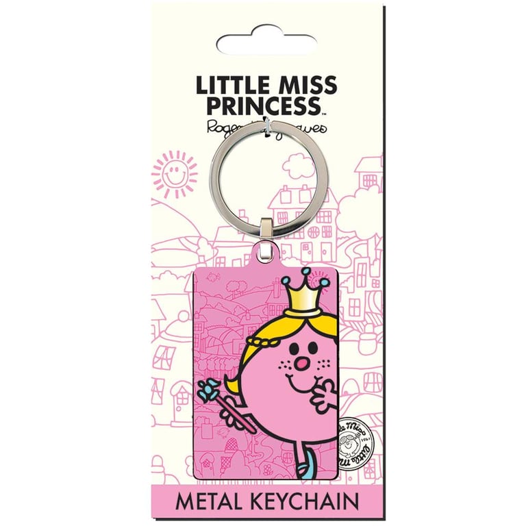 Little Miss Princess Colourful Cartoon Character Metal Keychain