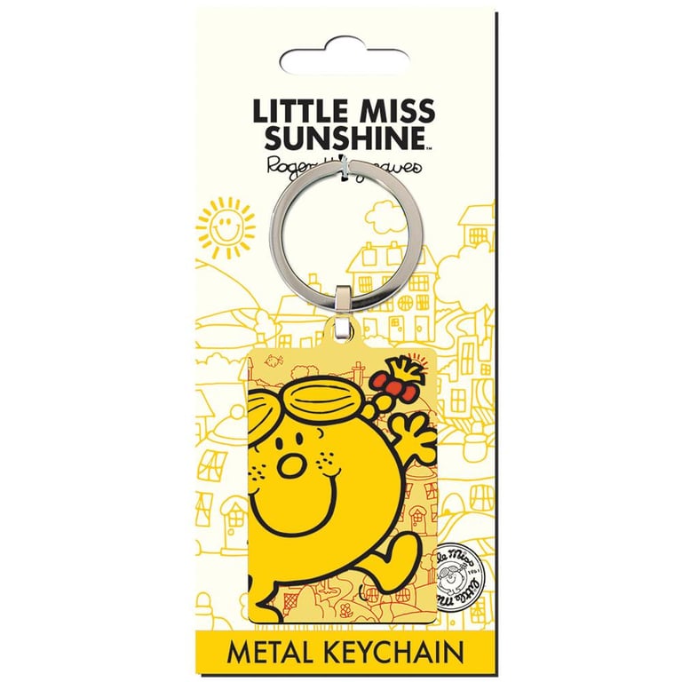 Little Miss Sunshine Cartoon Keychain - Detailed Metal Keyring
