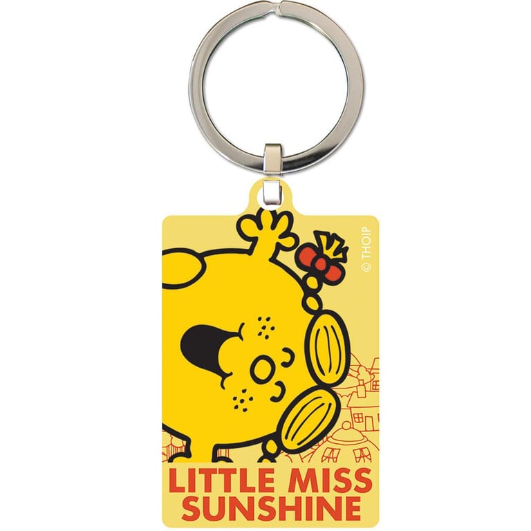 Little Miss Sunshine Cartoon Keychain - Detailed Metal Keyring