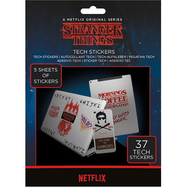 Stranger Things Vinyl Tech Stickers - Self Adhesive Designs for Phones & Tablets