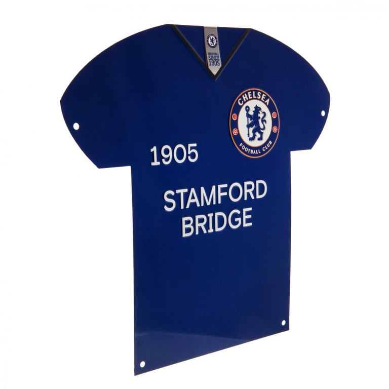 Chelsea FC Metal Shirt Sign - Classic Home Team Design Wall Decoration