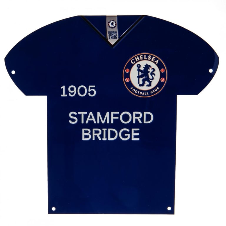 Chelsea FC Metal Shirt Sign - Classic Home Team Design Wall Decoration