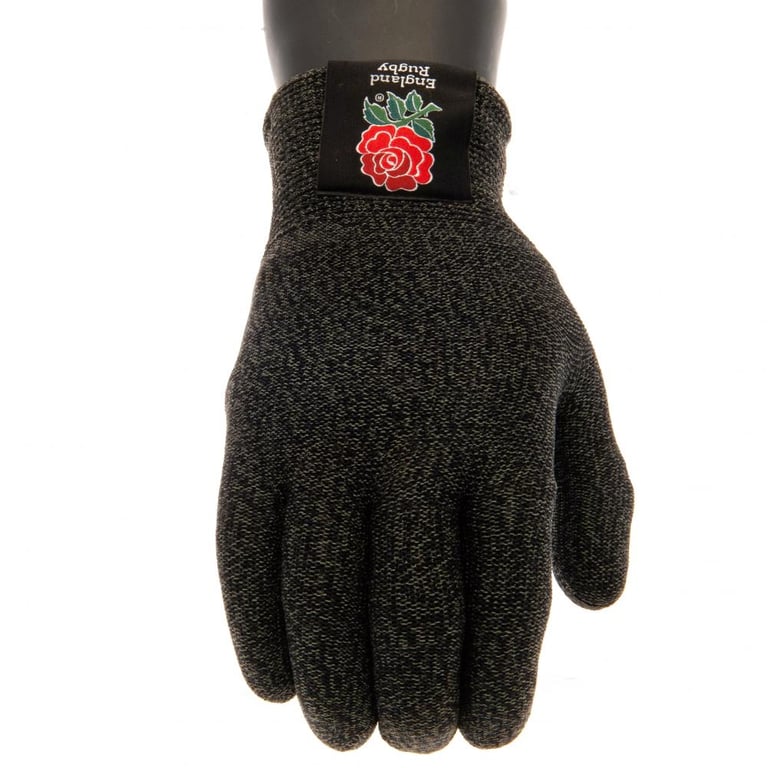 England RFU Touchscreen Youth Gloves - Fleece Lined, Grip Detail, Copper Infused