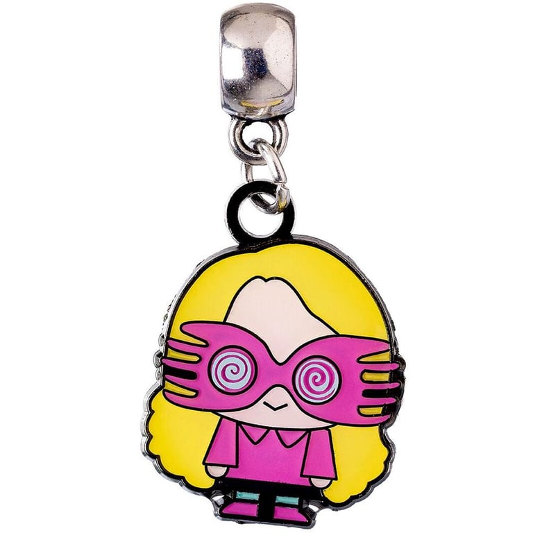 Harry Potter Chibi Luna Lovegood Silver Plated Slider Charm for Bracelets