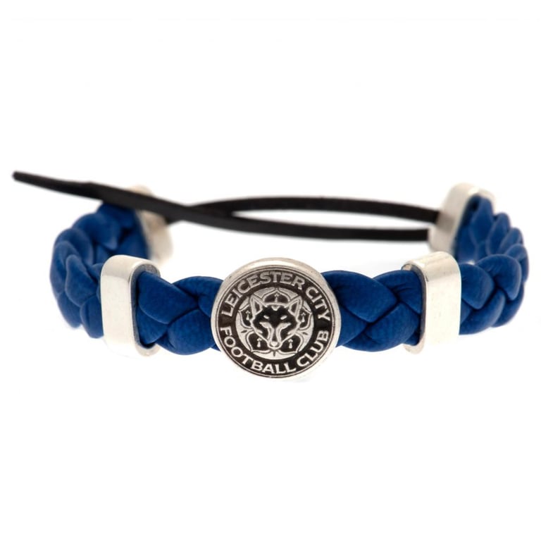Leicester City FC PU Slider Adjustable Fashion Bracelet