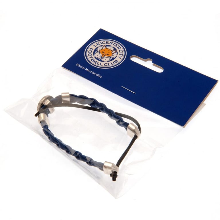 Leicester City FC PU Slider Adjustable Fashion Bracelet