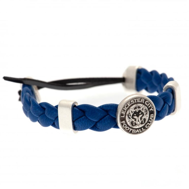 Leicester City FC PU Slider Adjustable Fashion Bracelet