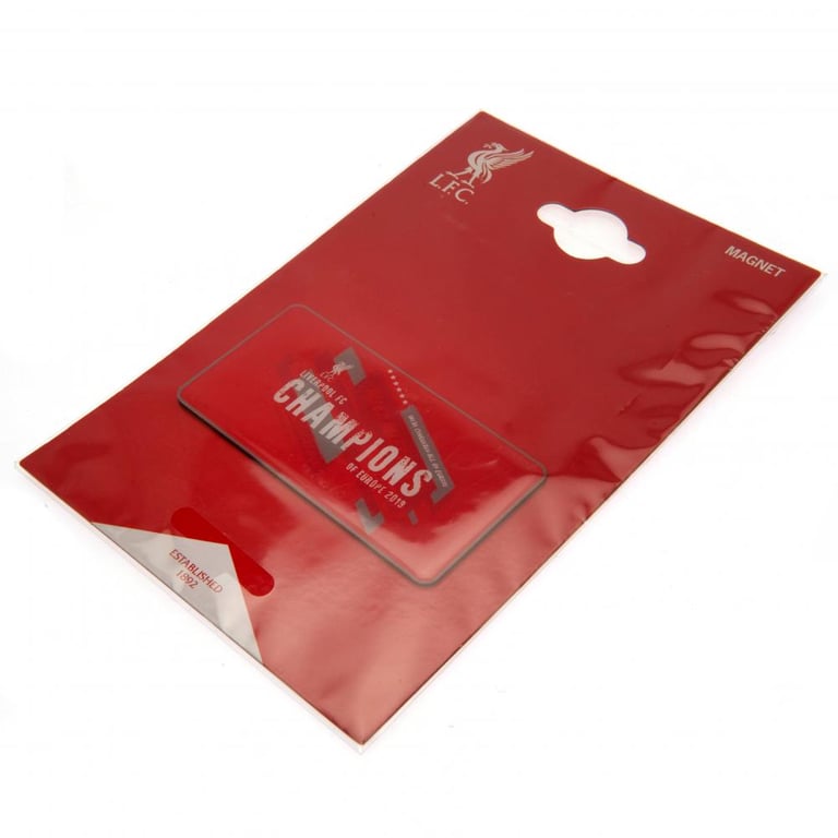 Liverpool FC Champions of Europe 2019 Enamel Finish Magnetic Plate
