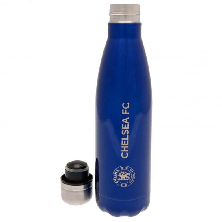 Chelsea FC 24-Hour Stainless Steel Thermal Vacuum Flask with Royal Blue Finish and Screw Top Lid