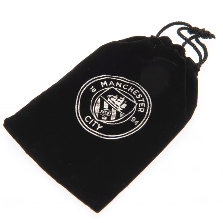 Manchester City FC Deluxe Heavy Metal Keyring - Official Crest and Slogan Design