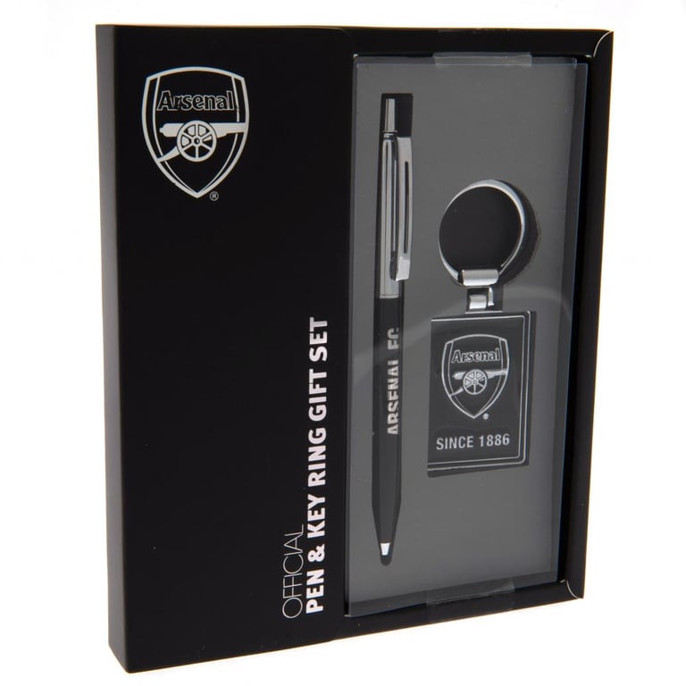 Arsenal FC Executive Pen & Keyring Gift Set - Official Football Club Accessories