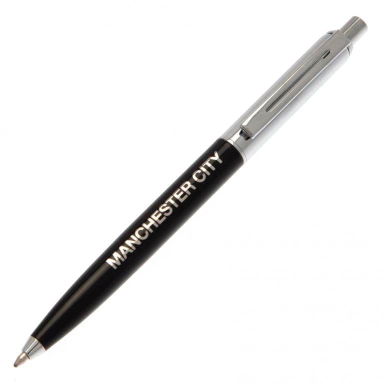 Manchester City FC Executive Pen & Keyring Gift Set - Black Ink & Large Rectangle Keyring
