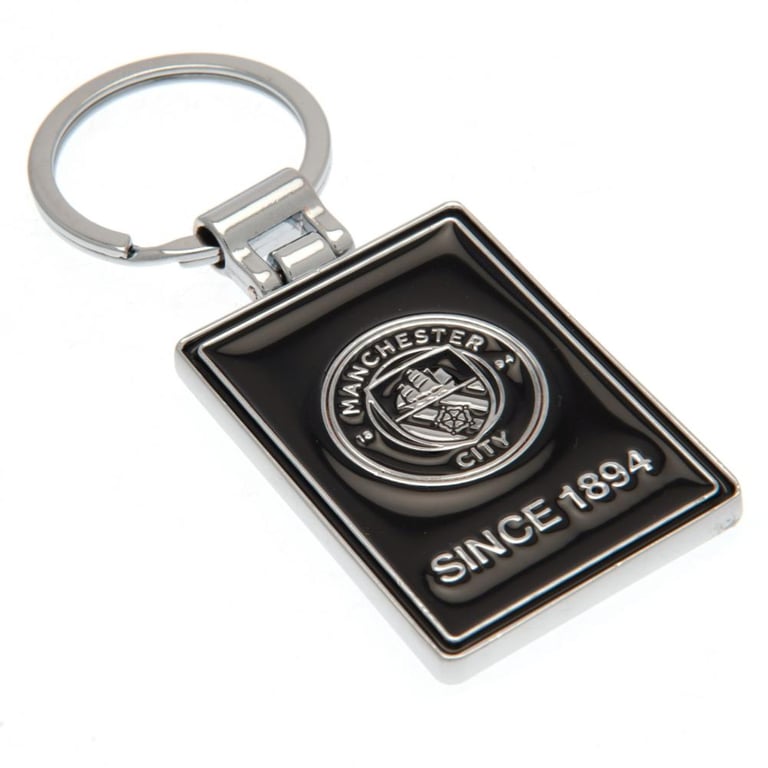 Manchester City FC Executive Pen & Keyring Gift Set - Black Ink & Large Rectangle Keyring