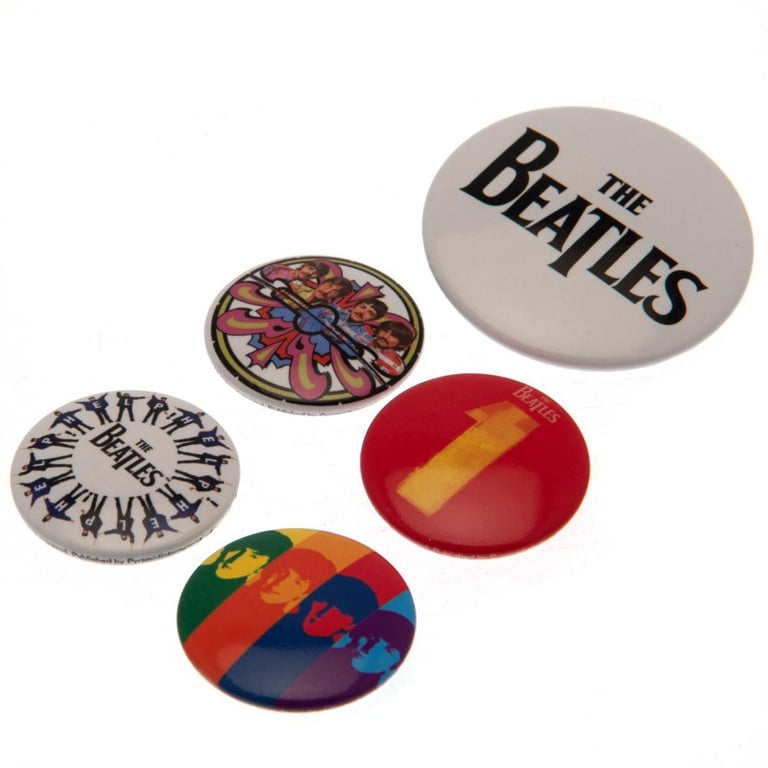 Beatles 1 Album Safety Pin Badge Set - School Bag and Clothing Decorations