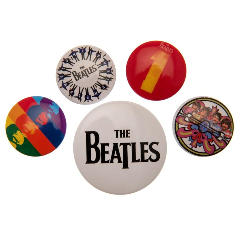 Beatles 1 Album Safety Pin Badge Set - School Bag and Clothing Decorations